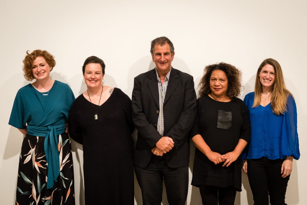 L-R Susie Ferguson, Emily Writes, Salvatore Gargiulo, Kath Akuhata-Brown and Annette Henderson.