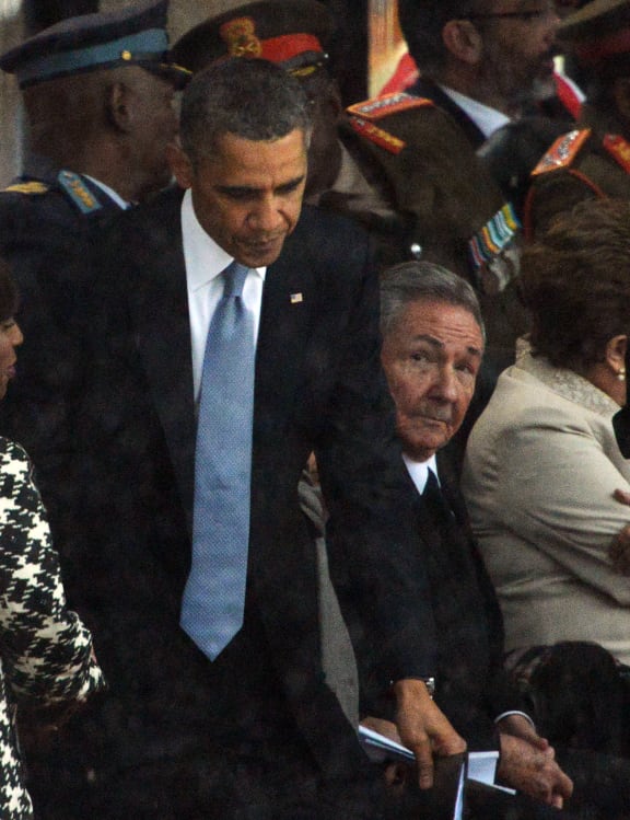 The first public sign of a rapprochement came when Obama and Castro shook hands during the funeral of Nelson Mandela in South Africa in December 2013.