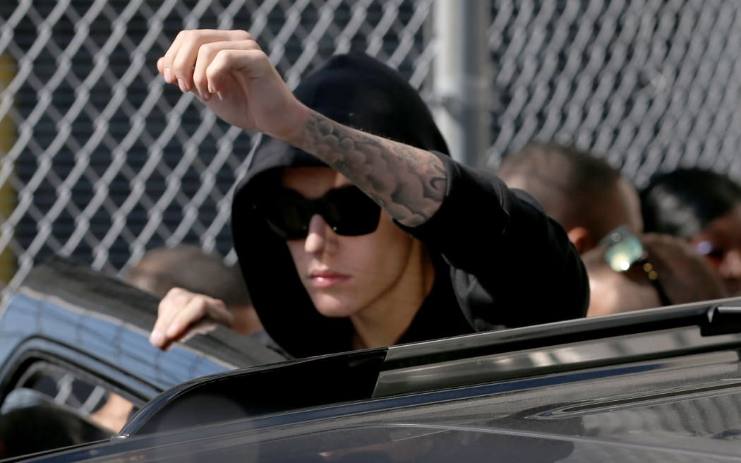 Justin Bieber leaving the Turner Guilford Knight Correctional Center.