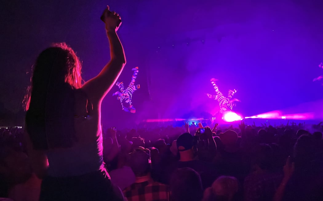 Patrons were transfixed by headliners The Chemical Brothers. PHOTO: RNZ / Adam Burns