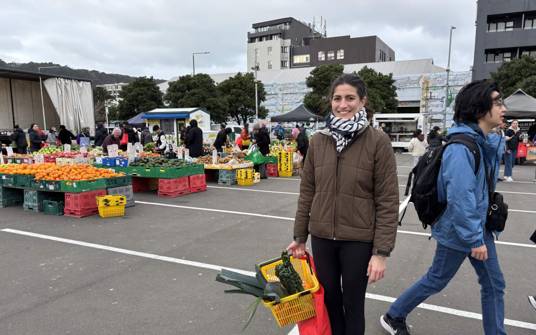 Paloma Fernandez says she likes to shop at the Harbourside Markets to save money while supporting local farmers.