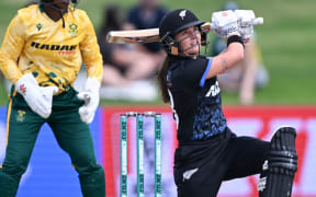 Melie Kerr. New Zealand White Ferns v South Africa Proteas Women, Ist Twenty20 international cricket match at Bay Oval in Mt Maunganui.