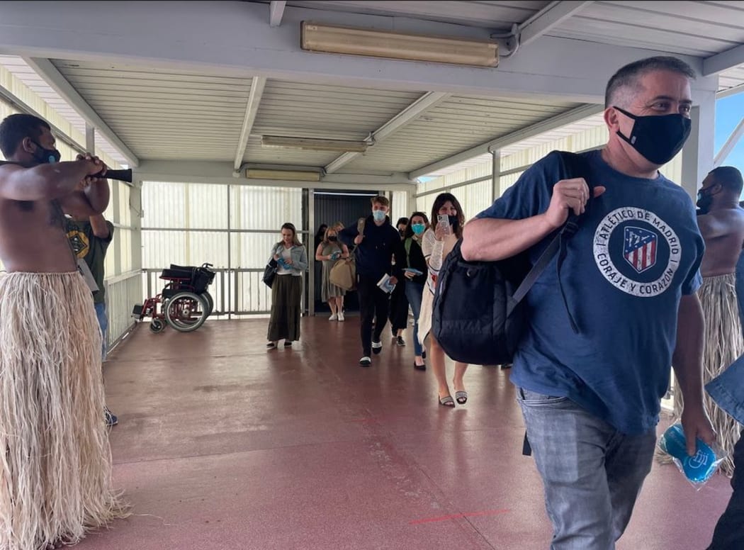 Australian tourists arriving in Fiji
