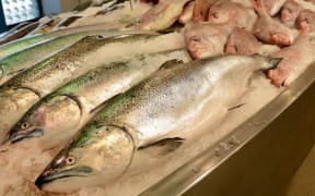 fish on ice, fish, snapper,