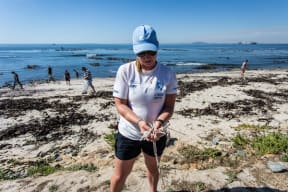 Beach clean with Turn the Tide on Plastic crew. Photo by Beau Outteridge/Turn the Tide on Plastic. 07 December, 2017.