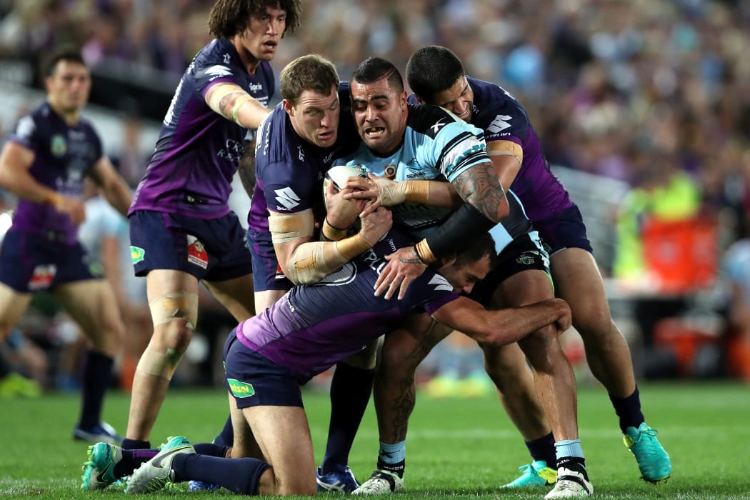 Sharks prop Andrew Fifita during Cronulla's 2016 NRL Grand Final win