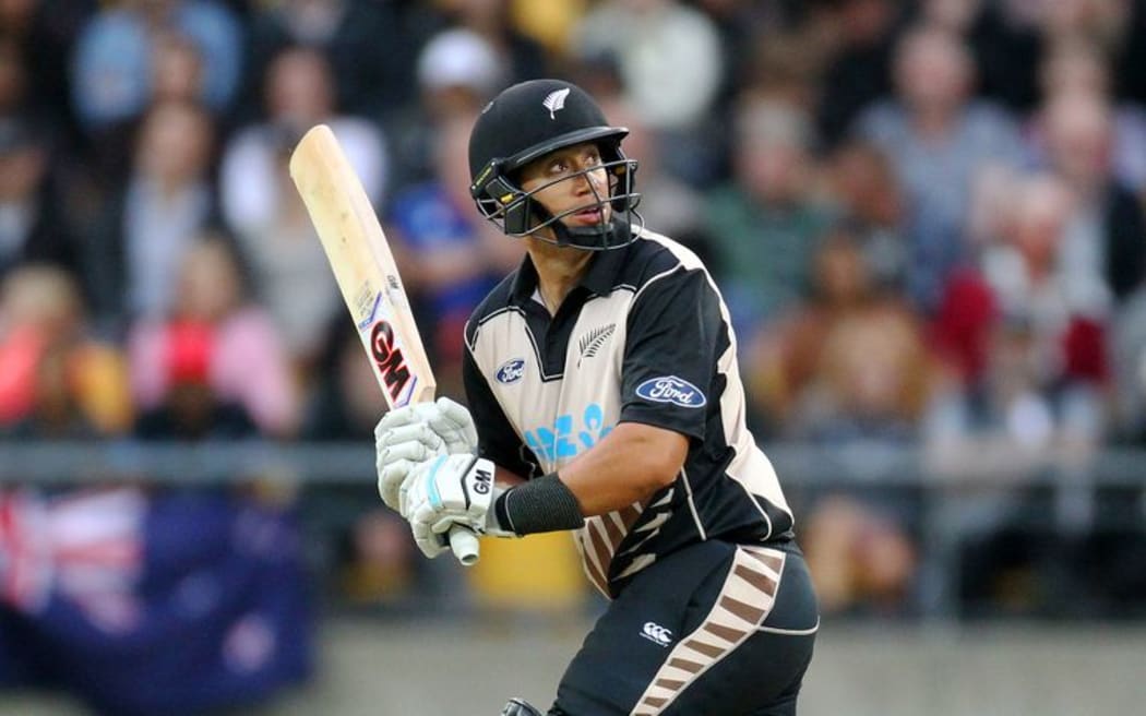 Ross Taylor batting briefly in the T20 series sealer vs Pakistan