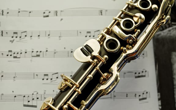 Clarinet with music