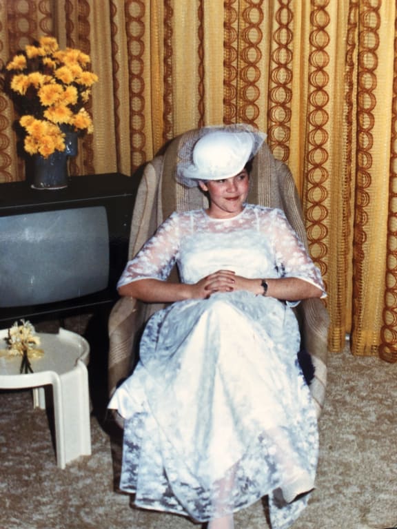 Emma's mum Colleen on her Wedding Day in Takaka in 1982