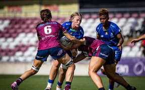 Fijiana Drua in action during a friendly against the Queensland Reds. February 2022