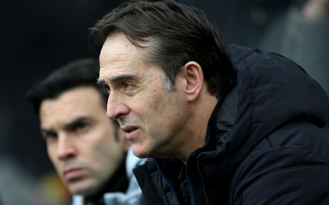 Wolverhampton Wanderers' manager Julen Lopetegui during the Premier League match between Newcastle United and Wolverhampton Wanderers at St. James's Park, Newcastle on 12 March, 2023.