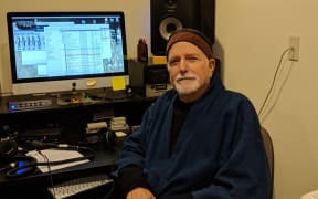 Jim Metzner at his home studio in Lamontville.