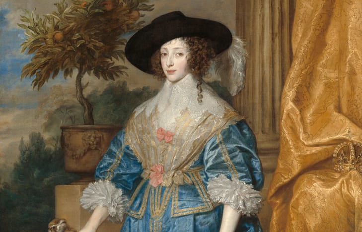 Sir Anthony van Dyck (Flemish, 1599 - 1641), Queen Henrietta Maria with Sir Jeffrey Hudson, 1633, oil on canvas, Samuel H. Kress Collection 1952.5.39