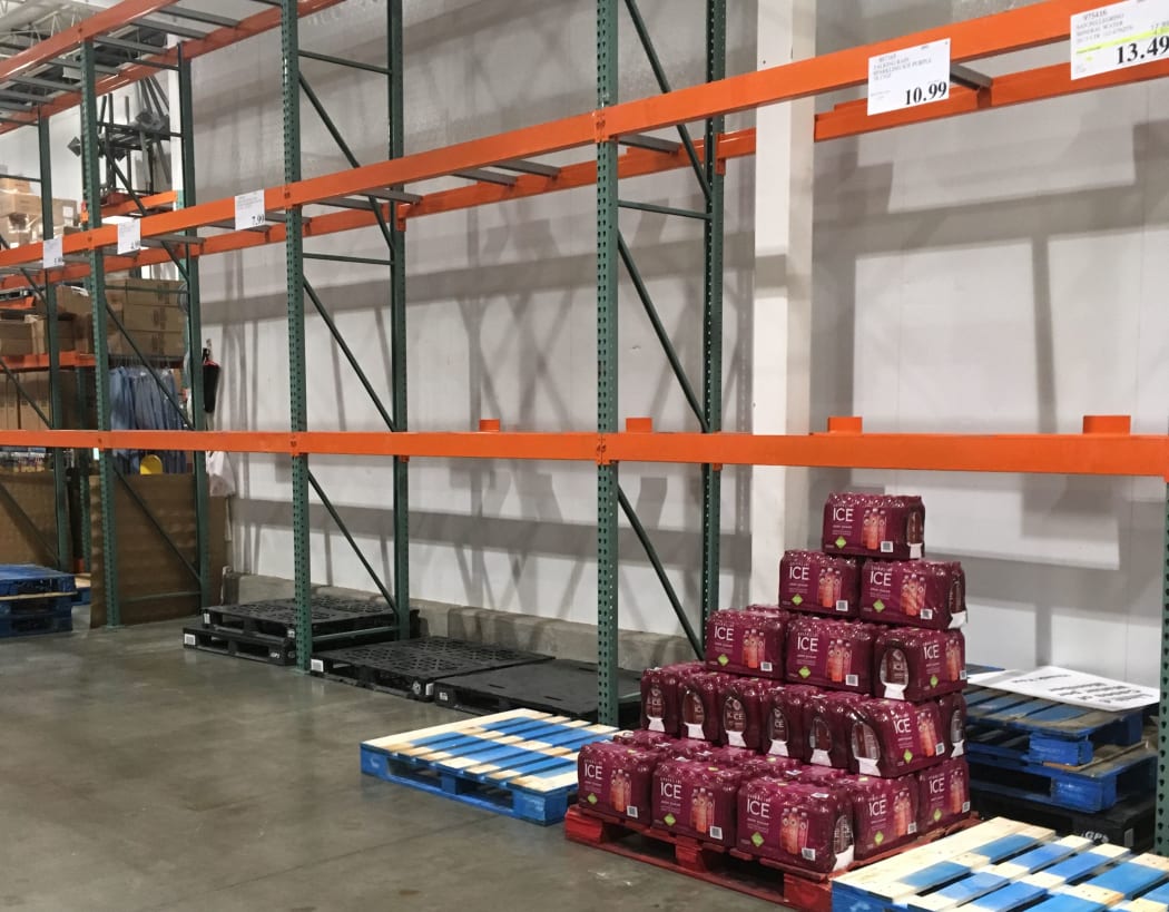 Shelves at a store in Raleigh, North Carolina, emptied of supplies as people stock up ahead of Hurricane Florence.