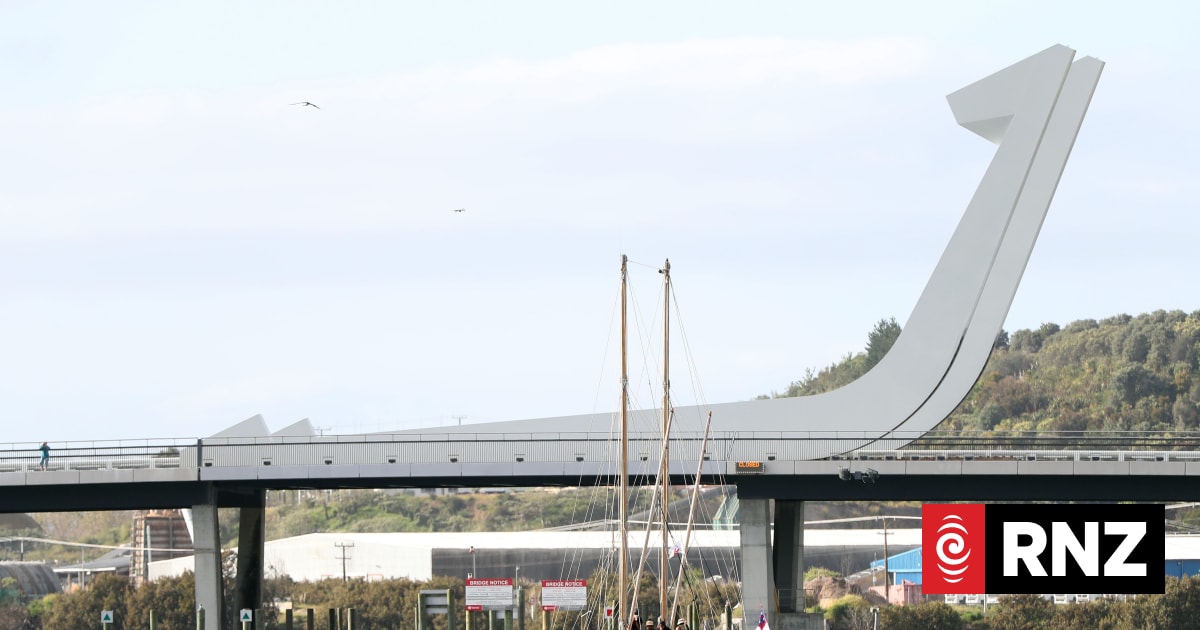 Cracks found inside giant 'fishhooks' of famous Whangārei bridge | RNZ