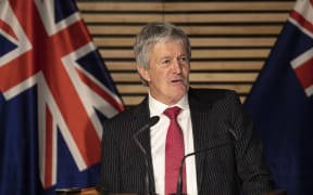 Agriculture Minister Damien O'Connor at a press conference announcing the Government's reforms to clean up our  waterways, Beehive Theatrette, Wellington.