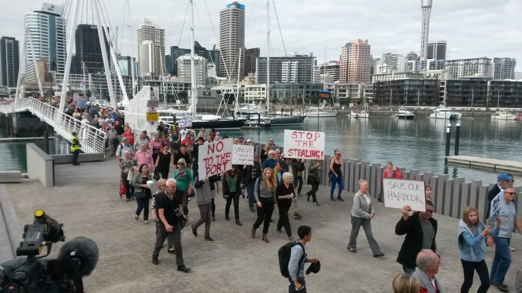Stop Stealing Our Harbour protest - Auckland, 3 May 2015