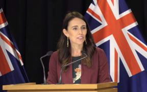 Prime Minister Jacinda Ardern addresses media after a meeting of Cabinet.