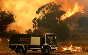 A fire rages in northeastern Sicily lastr month.