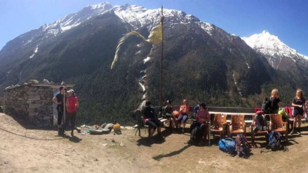 St Margaret's College pupils seen here during their Langtang trek.