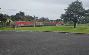 Up to eight carriages are blocking a crossing near Paraparaumu.