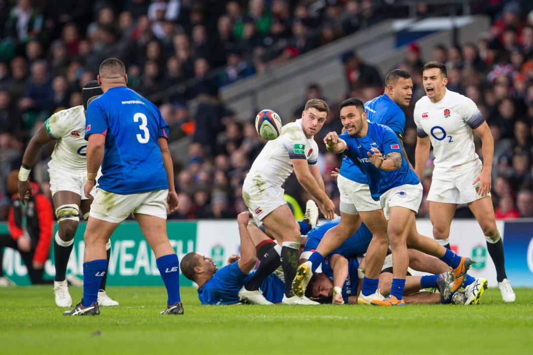Samoa prop Donald Brighouse (3) made his Super Rugby debut for the Crusaders in May.