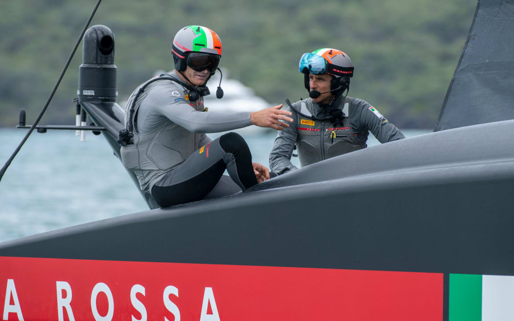 Luna Rossa co helmsmen Jimmy Spithill and Francesco Bruni talk tactics.