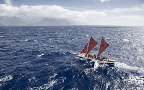 Vaka Moana on Hawaii, Auckland and Tahiti voyage, 2011.