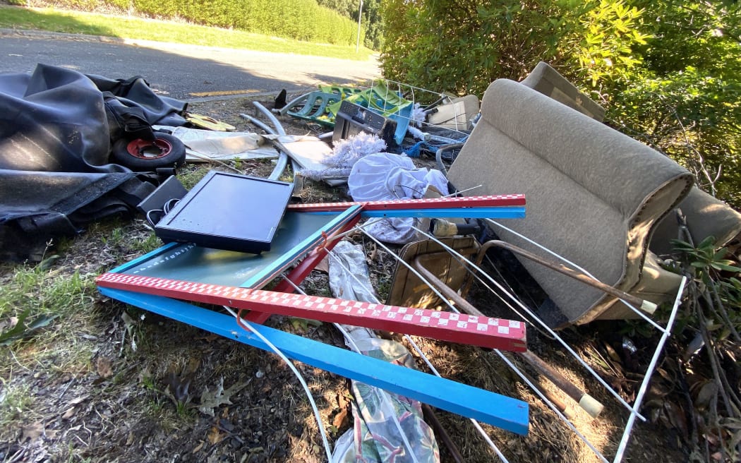 The rubbish included broken meth pipes.