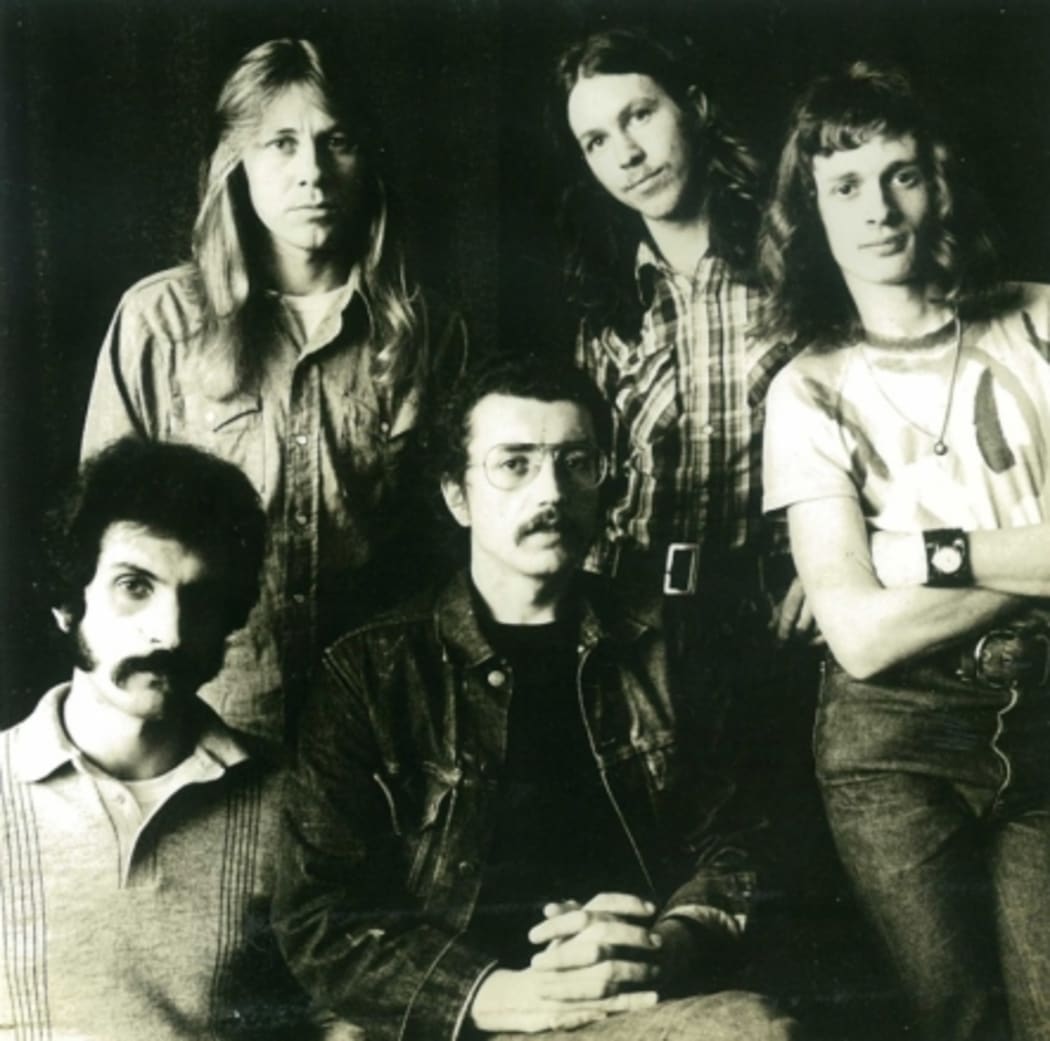 Highway. From left George Barris lead guitar, Bruce Sontgen, singer, rhythm guitar, George Limbidis bass guitar, Jim Laurie, drums, Phil Pritchard, lead guitarist.