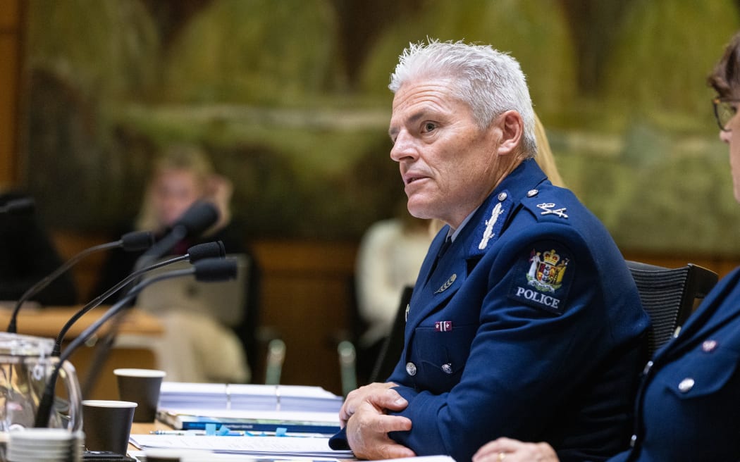 NZ Police Commissioner Richard Chambers attends the Justice Committee police hearing during Scrutiny Week.
