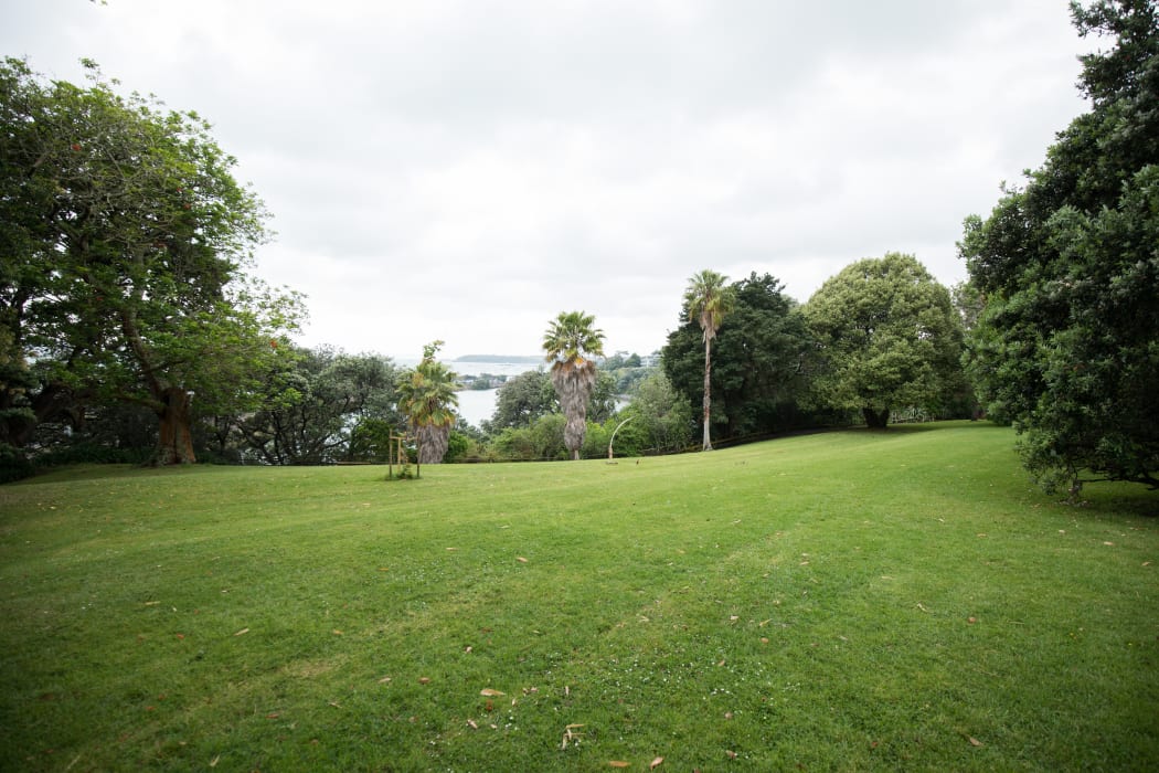 The proposed build site for the Erebus Memorial in the Parnell Rose Gardens.