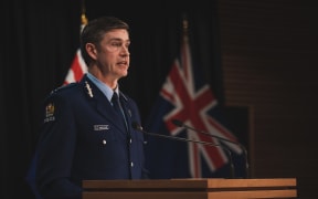 Police Commissioner Andrew Coster giving an update on police checkpoints around Auckland as the city went into level 3 on 12 August, 2020.