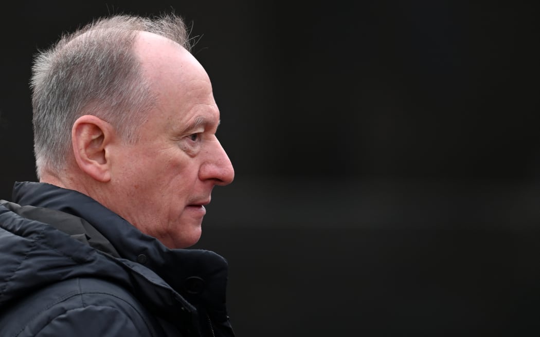 Russian Security Council Secretary Nikolai Patrushev arrives to watch the Victory Day military parade at Red Square in central Moscow on May 9, 2022. - Russia celebrates the 77th anniversary of the victory over Nazi Germany during World War II. (Photo by Kirill KUDRYAVTSEV / AFP)