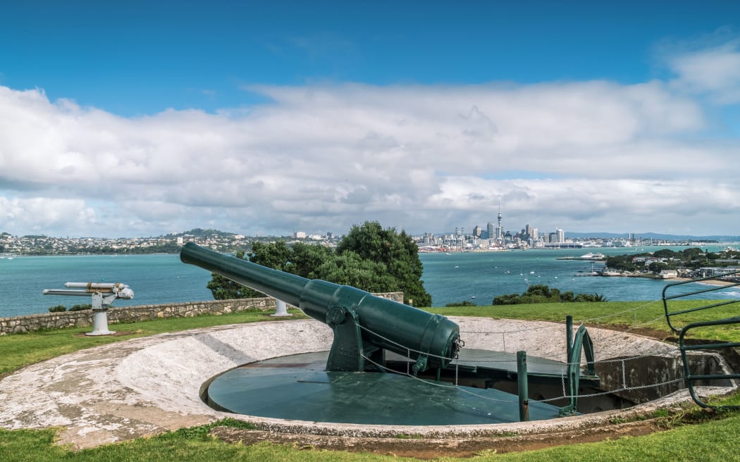 The cannon on North Head Reserve in Auckland.