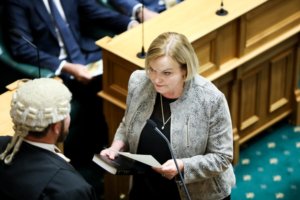 Leader of the Opposition Judith Collins takes the Oath of Allegiance at Parliament