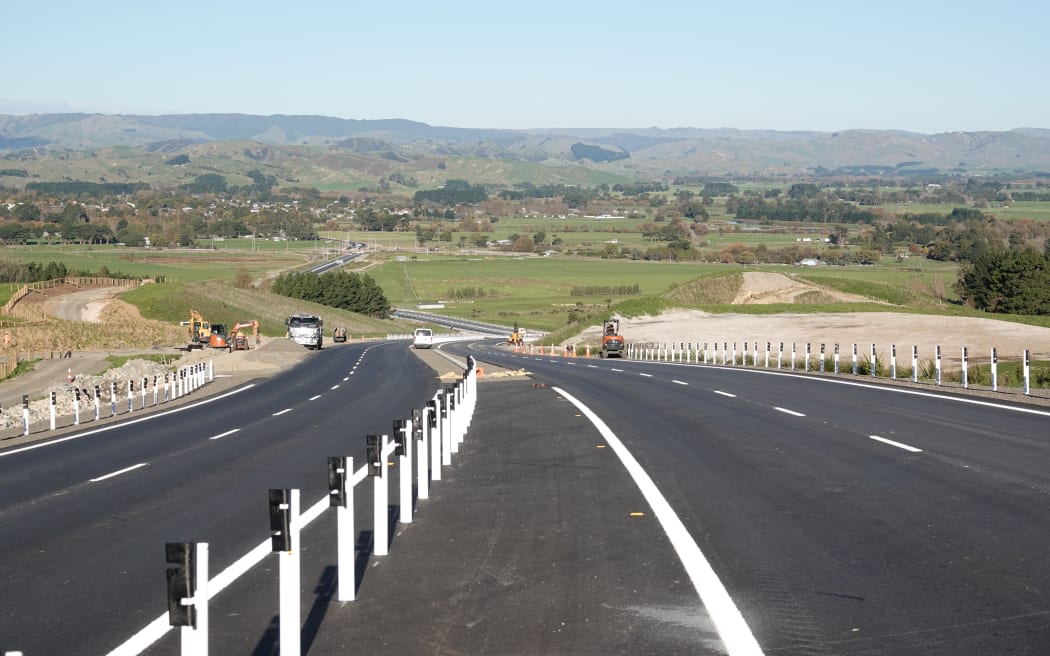 The roads looks near completion at the Woodville end.