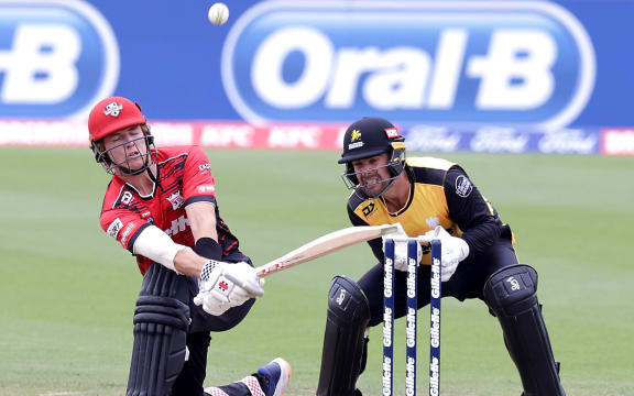 Canterbury batsman Jack Boyle and Welington keeper Tom Blundell