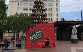 Wellington's road cone Christmas tree