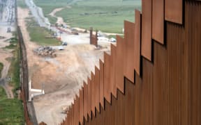 A section of the US-Mexico border fence seen from Tijuana, in Baja California state, Mexico, on March 26, 2019.