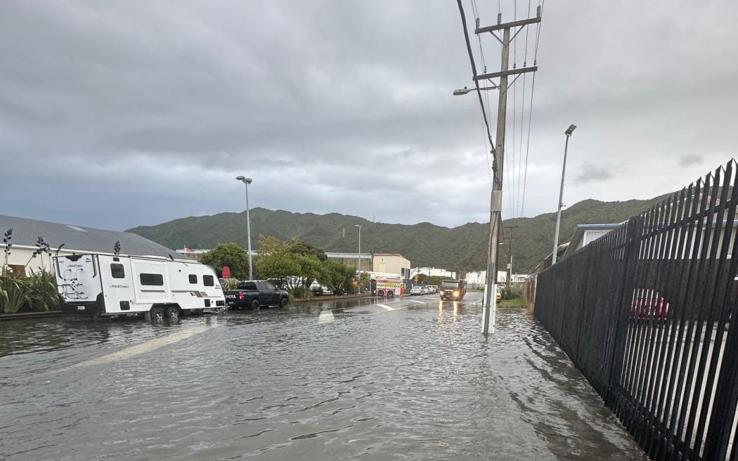 Flooding at Kokiri Marae Kohanga in the Wellington suburb of Petone.