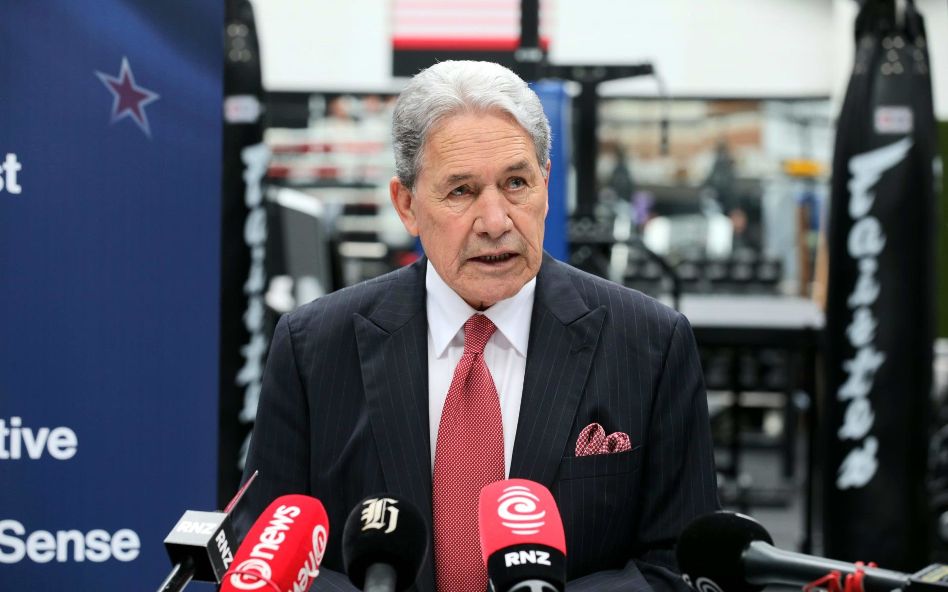 NZ First leader Winston Peters visits an MMA gym on Thursday, 15 October 2026.