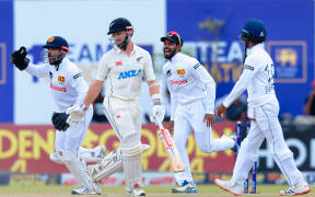 Black Caps batter Kane Williamson is dismissed on day four of the first cricket test between New Zealand and Sri Lanka in Galle.