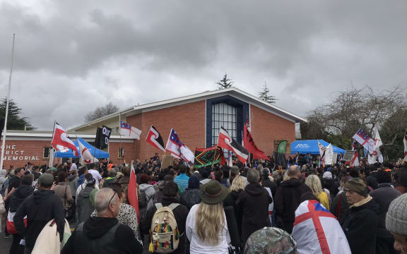 A hikoi of about 1500 in Te Tai Tokerau march against the Significant Natural Area plan.