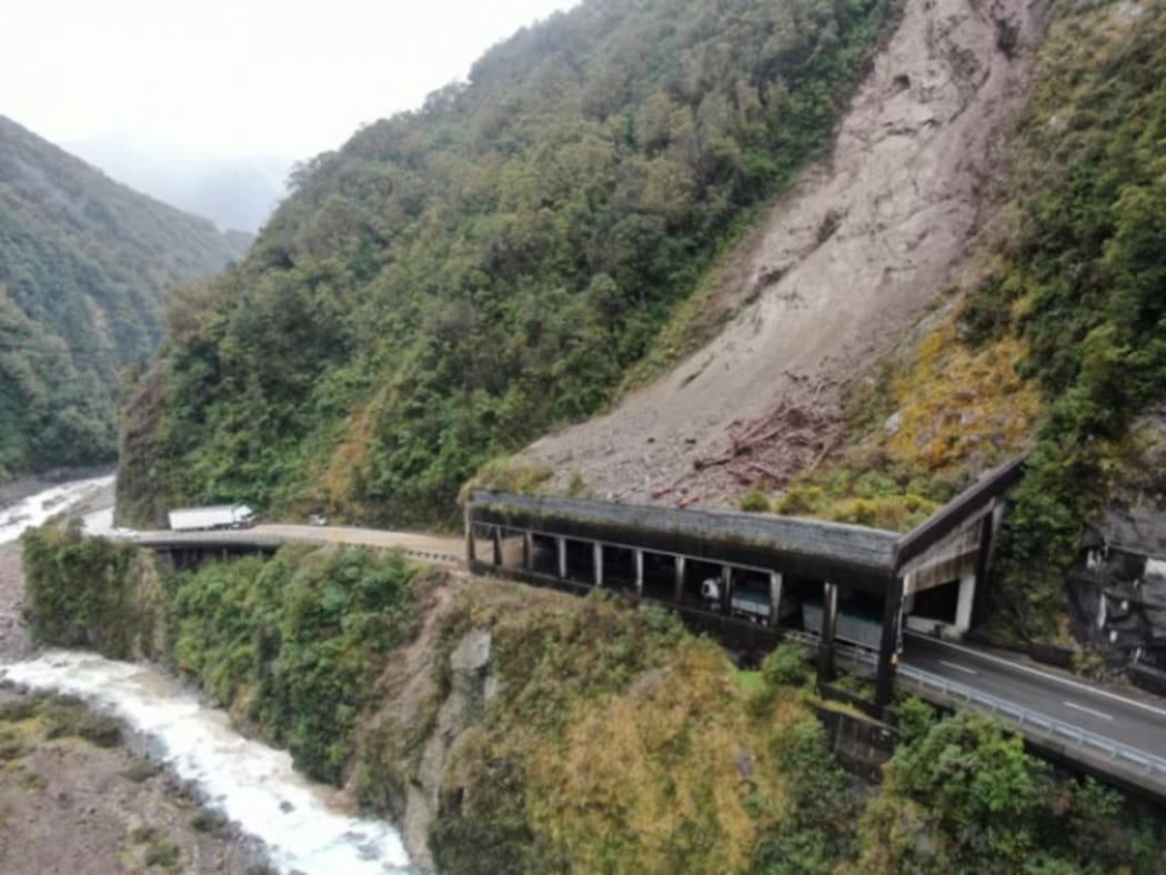 Otira Gorge rockslide