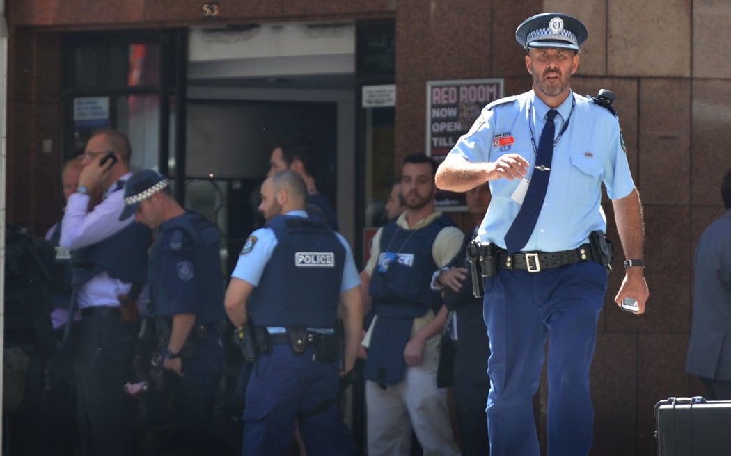 Armed police during the Sydney CBD siege.