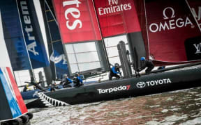 Team NZ on Lake Michigan.