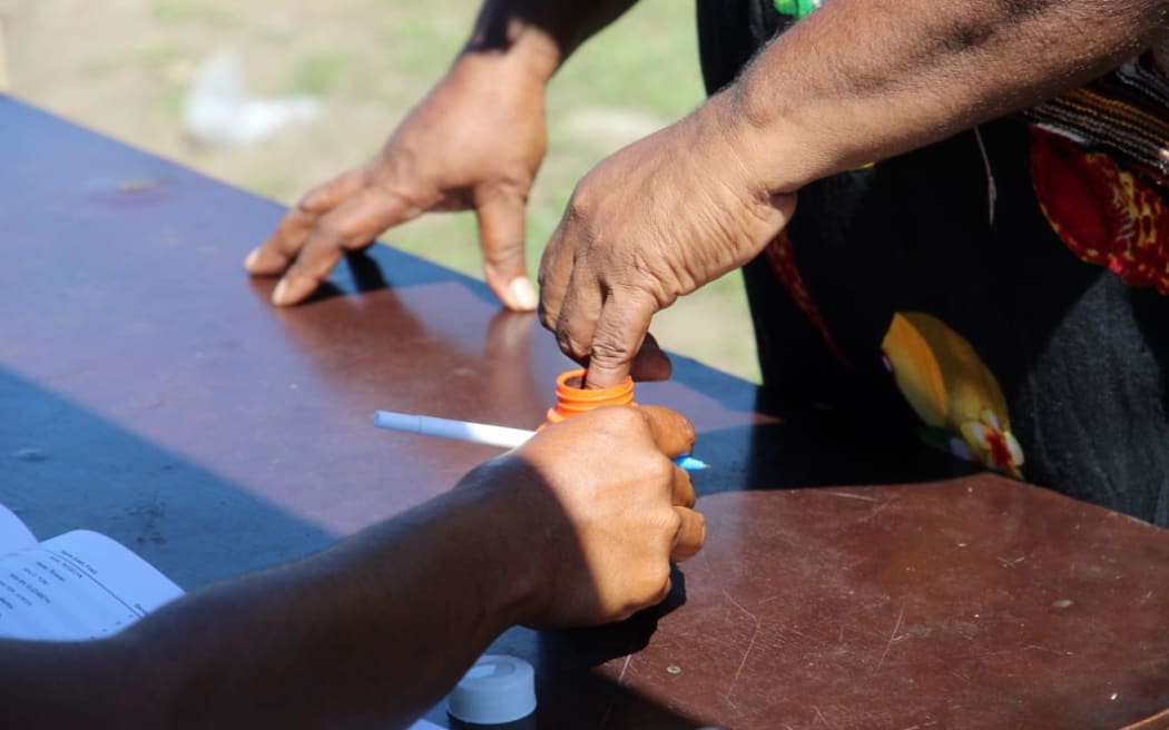 Voting in the PNG election