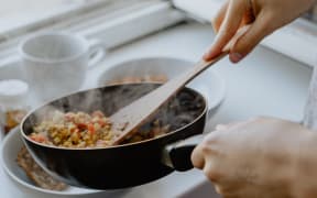 woman cooking