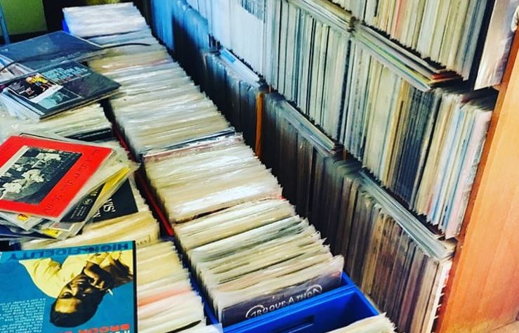 A very small portion of Ken Perkins' record collection.